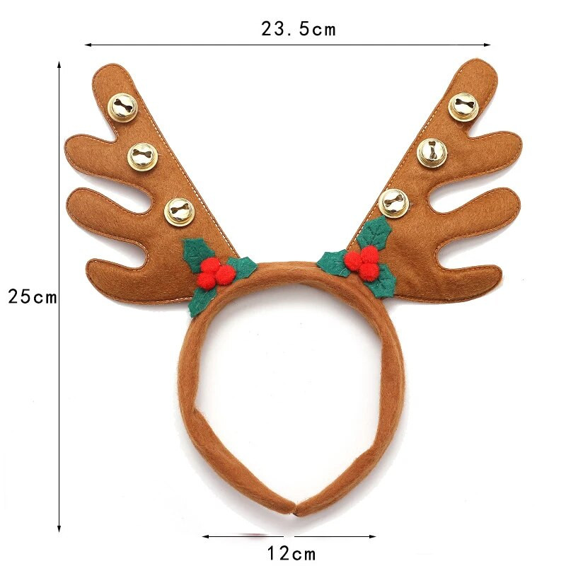 Božićni ukras traka za glavu Novogodišnji ukrasi za zabavu Božićna maskirna traka za glavu Traka za glavu s losovim rogom Ulična maskirna traka za glavu