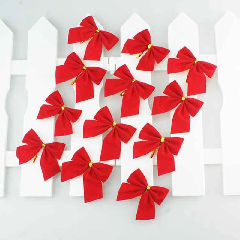 Božićne mašne od 12 komada Božićno drvce Viseće mašne Dekoracije Dječje rukotvorine Božićna zabava 2023. Novogodišnji ukrasi