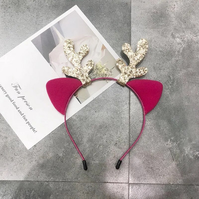 Karácsonyi jávorszarvas fejpántok Aranyos macskafülek szarvas agancs fejfedők lányok haj öltöztető kellékek Boldog karácsonyi ajándék Boldog új évet 2024