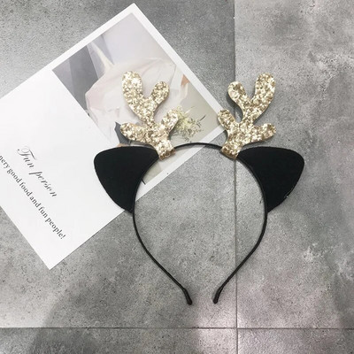 Karácsonyi jávorszarvas fejpántok Aranyos macskafülek szarvas agancs fejfedők lányok haj öltöztető kellékek Boldog karácsonyi ajándék Boldog új évet 2024
