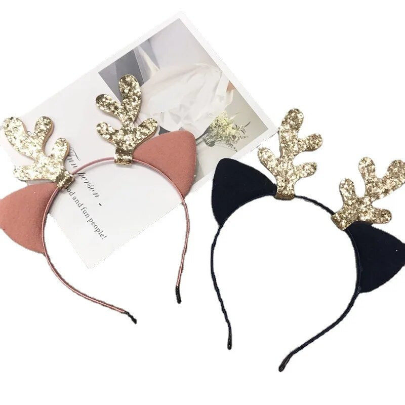 Karácsonyi jávorszarvas fejpántok Aranyos macskafülek szarvas agancs fejfedők lányok haj öltöztető kellékek Boldog karácsonyi ajándék Boldog új évet 2024