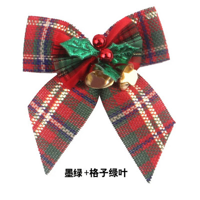 Ziemassvētku bantīte ar zvaniņu Ziemassvētku eglītes kulonu dāvanu kastītes dekors Roku darbs Ziemassvētku bantīte 2024. gada Jaungada mājas ballīšu rotājumu piederumi