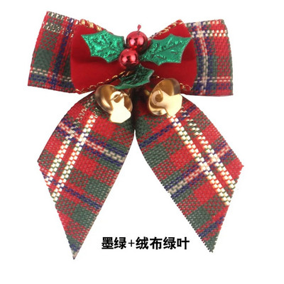 Ziemassvētku bantīte ar zvaniņu Ziemassvētku eglītes kulonu dāvanu kastītes dekors Roku darbs Ziemassvētku bantīte 2024. gada Jaungada mājas ballīšu rotājumu piederumi