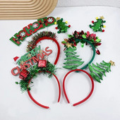 Ziemassvētku eglītes Galvassegas Aļņa rags Ziemassvētku cepures Galvas lente Priecīgus Ziemassvētkus matu lentes Ballīte Rotājumi bērniem Dāvanas Laimīgu Jauno gadu 2024