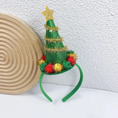 Ziemassvētku eglītes Galvassegas Aļņa rags Ziemassvētku cepures Galvas lente Priecīgus Ziemassvētkus matu lentes Ballīte Rotājumi bērniem Dāvanas Laimīgu Jauno gadu 2024