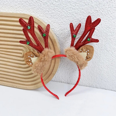 Ziemassvētku eglītes Galvassegas Aļņa rags Ziemassvētku cepures Galvas lente Priecīgus Ziemassvētkus matu lentes Ballīte Rotājumi bērniem Dāvanas Laimīgu Jauno gadu 2024