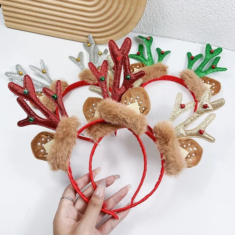 Ziemassvētku eglītes Galvassegas Aļņa rags Ziemassvētku cepures Galvas lente Priecīgus Ziemassvētkus matu lentes Ballīte Rotājumi bērniem Dāvanas Laimīgu Jauno gadu 2024