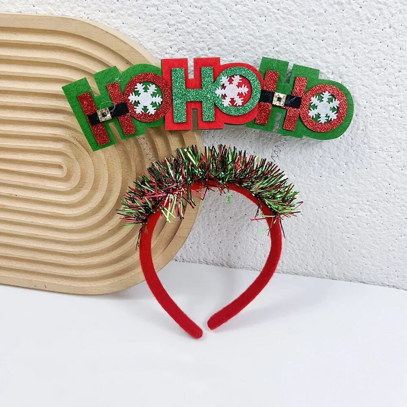 Ziemassvētku eglītes Galvassegas Aļņa rags Ziemassvētku cepures Galvas lente Priecīgus Ziemassvētkus matu lentes Ballīte Rotājumi bērniem Dāvanas Laimīgu Jauno gadu 2024