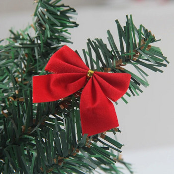 12 τμχ/παρτίδα Χριστουγεννιάτικη διακόσμηση 2022 Αξεσουάρ Φιόγκος Διακοσμητικά χριστουγεννιάτικου δέντρου Μικρός φιόγκος Κόκκινο χρυσό ασημί Διακοσμητικά γιορτινής γιορτής