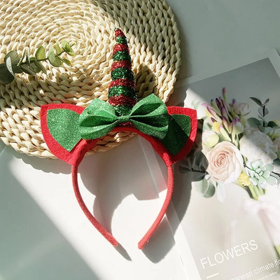 Ziemassvētku Elfa kāju galvas saite Snowflake karikatūra Ziemassvētku cepure galvassega Noel Navidad Hair Band Priecīgus Ziemassvētku dāvanu matu dekors