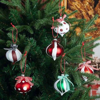 Κρεμαστό χριστουγεννιάτικο δέντρο Χριστουγεννιάτικες μπάλες από ζαχαροκάλαμο 12 τμχ Σετ διακοσμητικό με καραμέλα μέντα