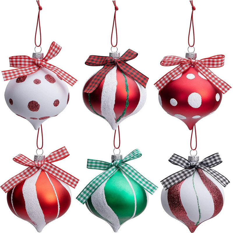 Karácsonyfa medál Karácsonyi cukorka golyók 12 db-os borsmenta cukorka díszkészlet