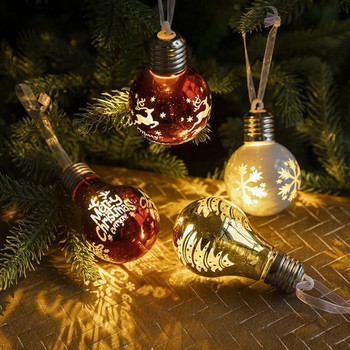 Στολίδια γιορτινής μπάλας Χριστουγεννιάτικη μπάλα σε σχήμα βολβού Χριστουγεννιάτικη μπάλα για διακόσμηση σπιτιού Χριστουγεννιάτικη μενταγιόν Χριστουγεννιάτικη μπάλα