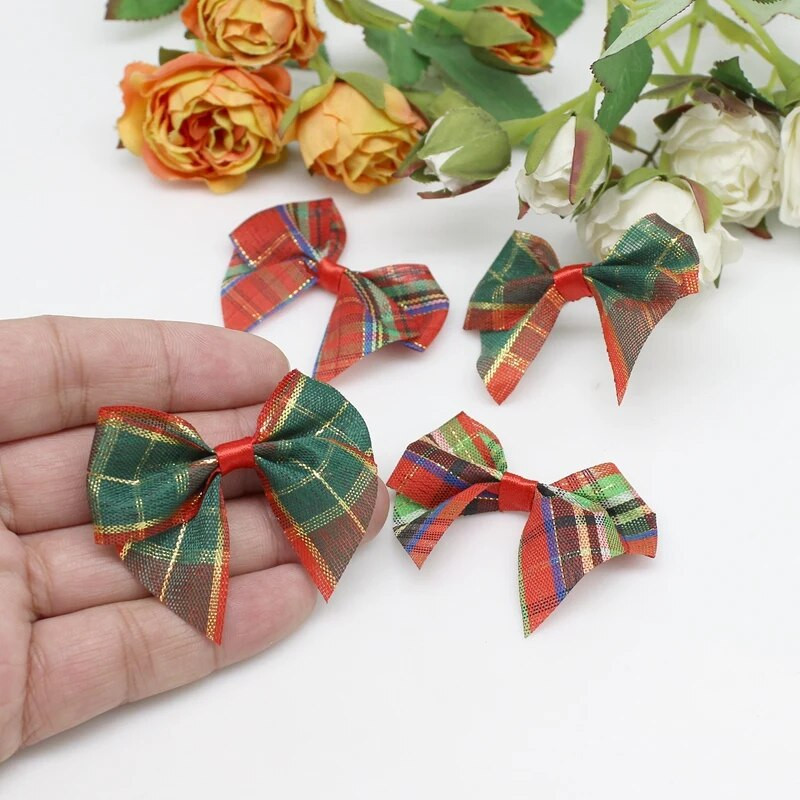 20/50 kom. Mašna od vrpce DIY Dodaci za dekoraciju Otisnuti cvijet od vrpce 45-58 MM Mašna od satenske vrpce sa zlatnim rubom