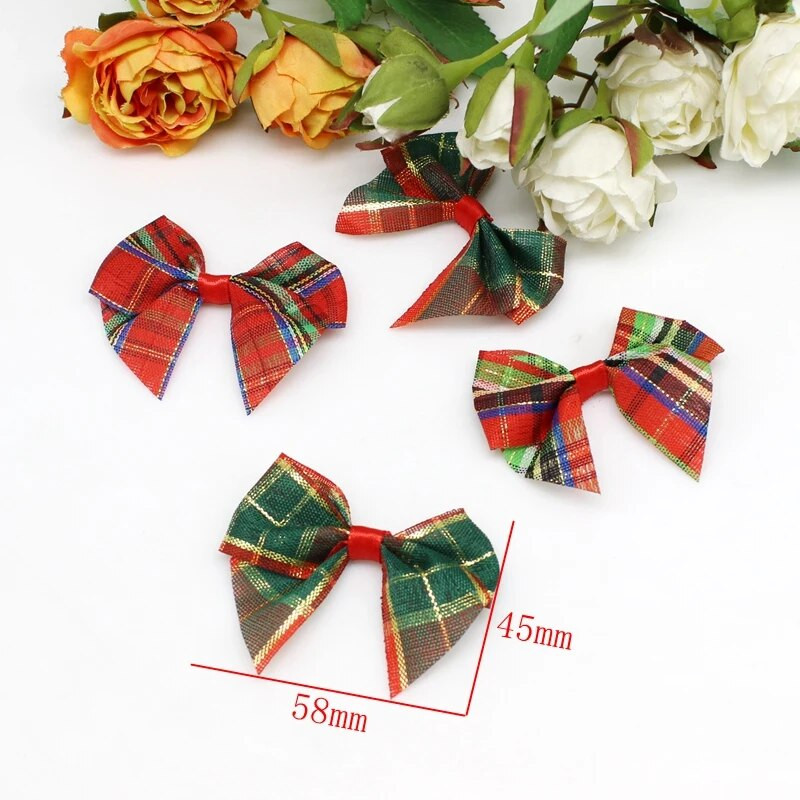 20/50 kom. Mašna od vrpce DIY Dodaci za dekoraciju Otisnuti cvijet od vrpce 45-58 MM Mašna od satenske vrpce sa zlatnim rubom