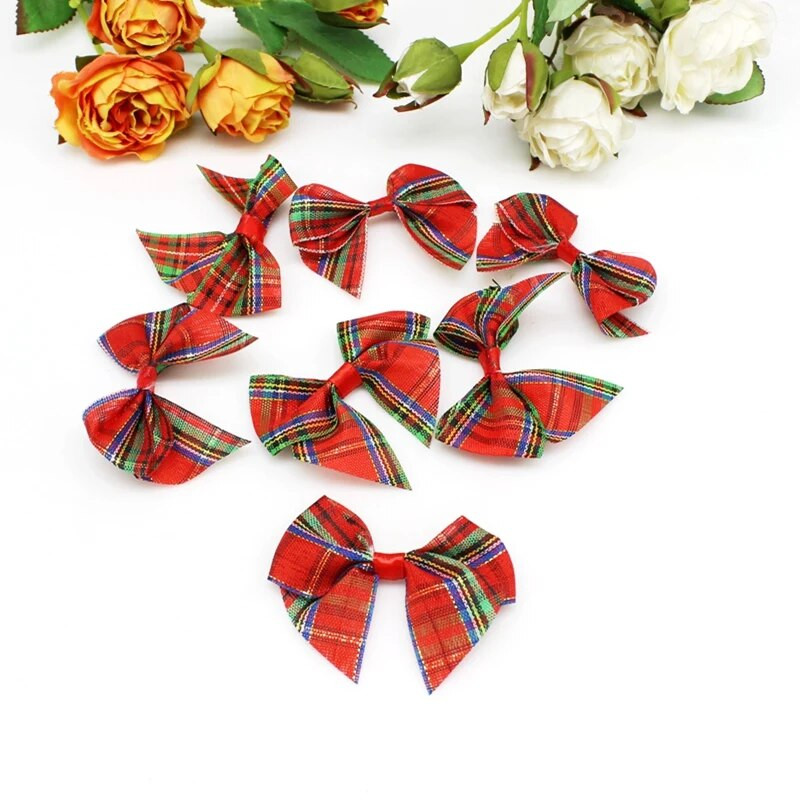 20/50 kom. Mašna od vrpce DIY Dodaci za dekoraciju Otisnuti cvijet od vrpce 45-58 MM Mašna od satenske vrpce sa zlatnim rubom