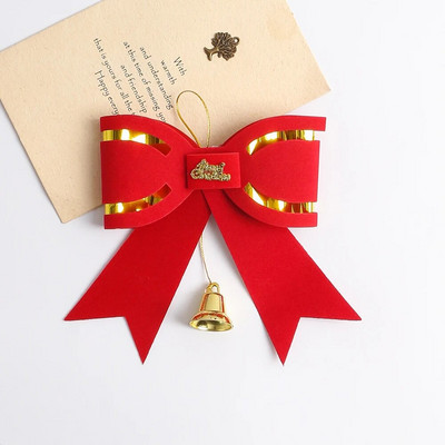 Crvena mašna Božićni ukrasi Božićno drvce Privjesci Ukrasi za dom Navidad Potrepštine za zabavu Nova godina 2023 Dekor DIY Dodatak za poklon