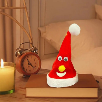 Χριστουγεννιάτικο ηλεκτρικό καπέλο 6 ιντσών που μαγνητίζει το βλέμμα χορευτικό χριστουγεννιάτικο παιχνίδι Δημιουργικό αστείο χριστουγεννιάτικο δέντρο με γέμιση ζώο για παιδιά Πρωτοχρονιά