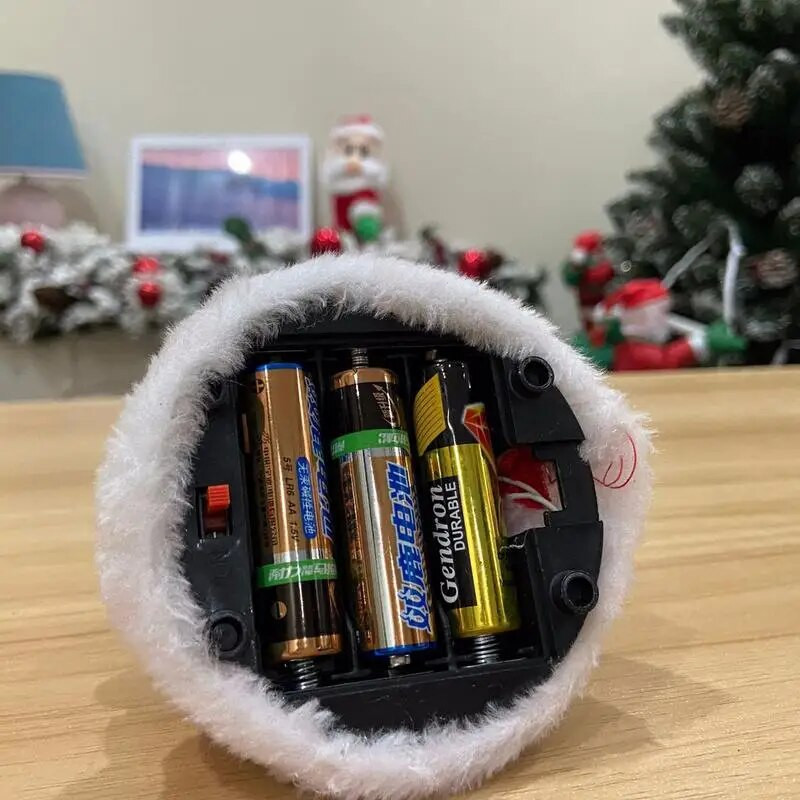 6 collu elektriskā Ziemassvētku cepure, uzkrītošā dejojoša Ziemassvētku rotaļlieta, radoša, jautra Ziemassvētku eglītes pildīts dzīvnieks bērniem Jaunais gads