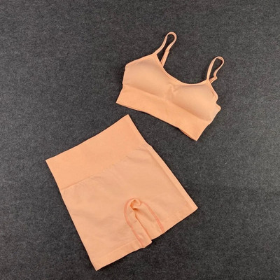 Bešavni ženski komplet za jogu Sportska odjeća za vježbanje Kratke hlače za teretanu Sportski grudnjak Kompleti za vježbanje Ženska odjeća Legginsy Push Up Hlače Odijela