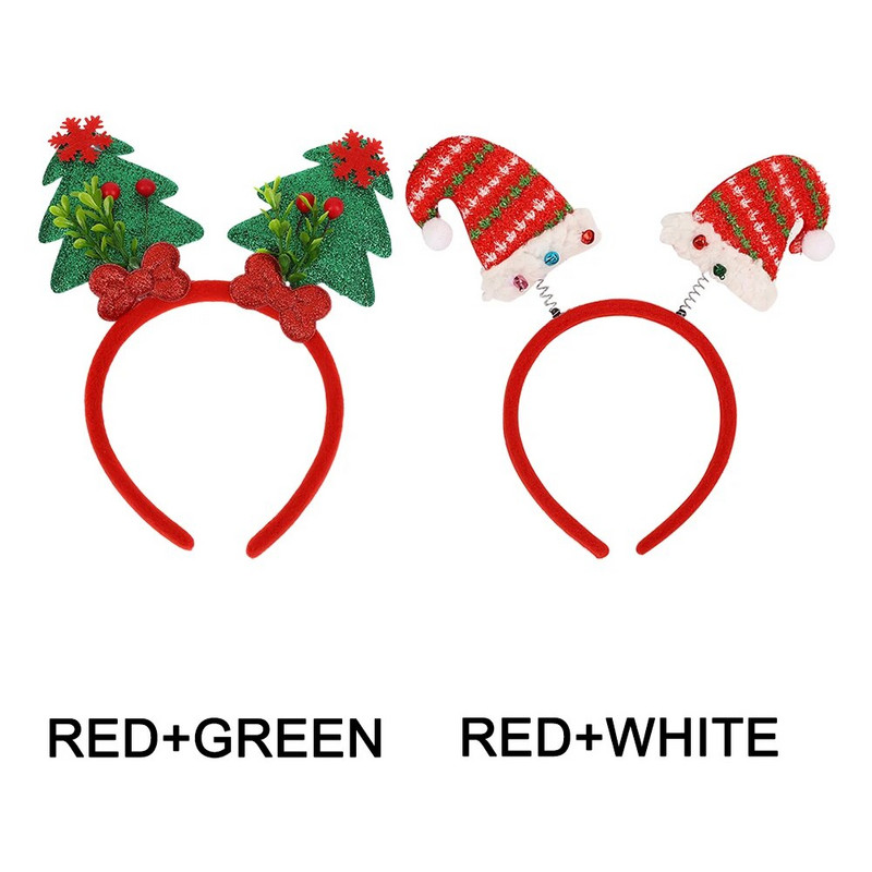 Božićna traka za glavu Slatki odrasli Dječja zabava Kućna udobna tkanina Festivalski ukras Višekratno drvce i čarape Smiješni rekviziti za fotografije