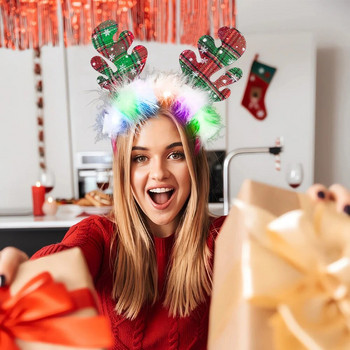 Φωτεινό κεφαλόδεσμο ελαφιού Υπέροχη εξαιρετική ποιότητα κατασκευής Άνετο να φοράτε υπέροχο δώρο κατάλληλο για φόρεμα για χριστουγεννιάτικο πάρτι