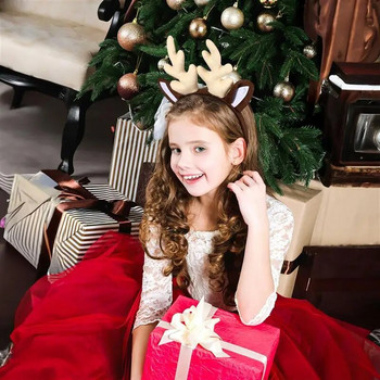 Χριστουγεννιάτικο ελαφοκέρατο κεφαλόδεσμο Μαλλιά Κινούμενα σχέδια Κέρατο ελαφιού Στεφάνη μαλλιών Χριστουγεννιάτικα κοστούμια γενεθλίων Διακόσμηση πάρτι