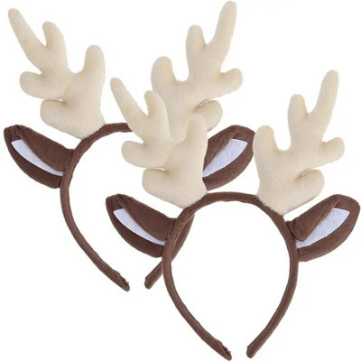Božićna traka za glavu od rogova Traka za kosu Crtić Jelen rog Obruč za kosu Božićni rođendanski kostim Rekviziti Dekoracija za zabavu