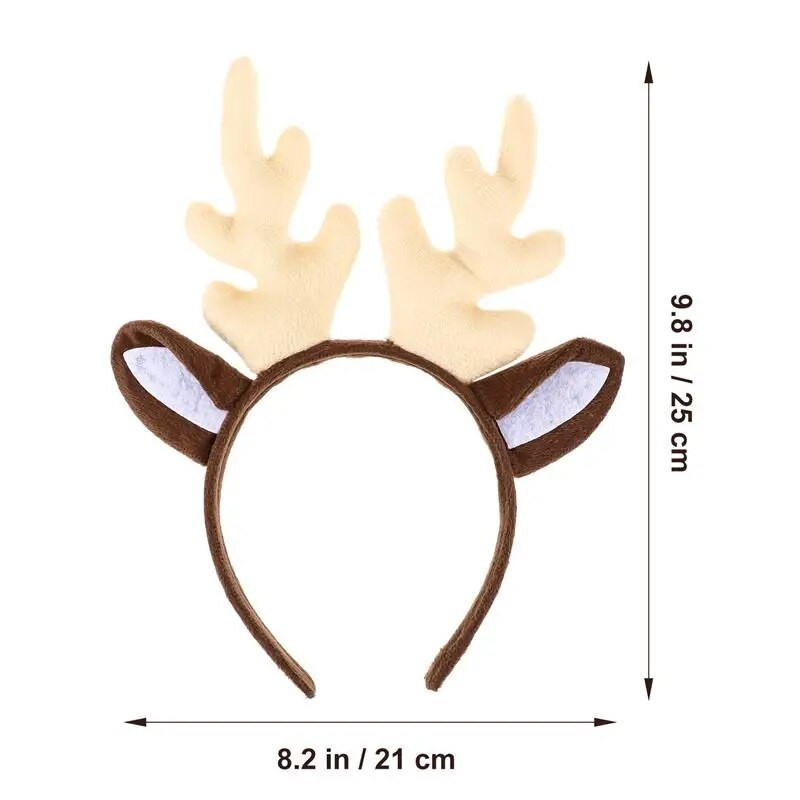 Božićna traka za glavu od rogova Traka za kosu Crtić Jelen rog Obruč za kosu Božićni rođendanski kostim Rekviziti Dekoracija za zabavu