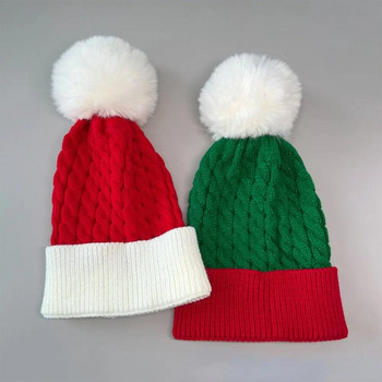 Празнични консумативи Коледна шапка Подарък Сладка Честита Коледа Шапка на Дядо Коледа Акрилни влакна Зимно топло коледно облекло Възрастен