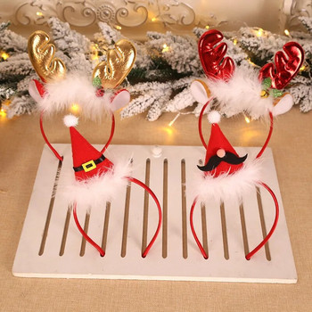 Χριστουγεννιάτικες κορδέλες Santa Tree Elk Antlers Headband Παιδικά ενήλικες Καπέλα στολίδια τάρανδος Χριστουγεννιάτικο ντεκόρ για πάρτι Cosplay Δώρα