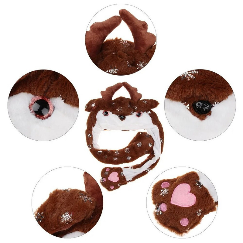 sa zračnim jastucima Kapa Djeda Mraza Potrepštine za zabavu s ušima će se pomicati Mekana šešir od jelena Šešir snjegovića Šešir za odrasle