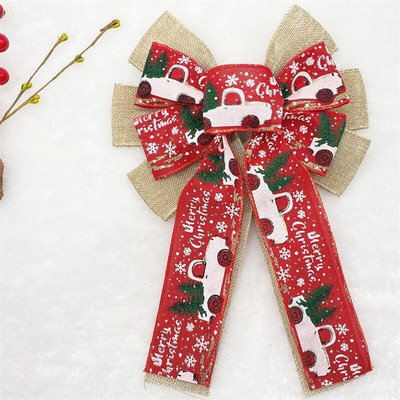 Jõulukaar kunstkanep Must-valge ruuduline vibukanep suur liblikas jõulukaunistustega peakatted