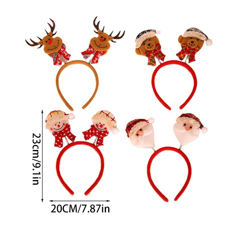 Jõulud Juukserõngas Tüdrukutele Peapaelad Põdrad Jõuluvana Lumemees Juuksepael Juukseaksessuaarid Jõulu-uusaasta peokingid