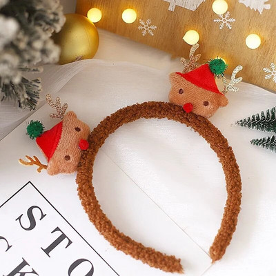 Új karácsonyi fejpánt rénszarvas agancs szarv virág hajpánt kapcsos fejfedő gyerekek felnőtteknek újév Navidad party Halloween cosplay
