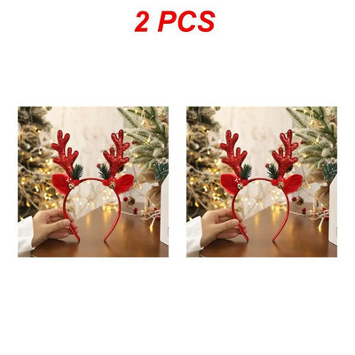1/2/3 kom božićne trake za glavu šljokice sobovi rogovi uši trake za glavu božićni ukrasi rekviziti za zabavu Cosplay dodaci za kosu