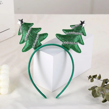 Δημιουργικό χριστουγεννιάτικο δέντρο με πούλιες κορδέλα μαλλιών Παιδικά χριστουγεννιάτικα καλύμματα κεφαλής Προμήθειες πάρτι Performance Headband For Kids Χριστουγεννιάτικη διακόσμηση
