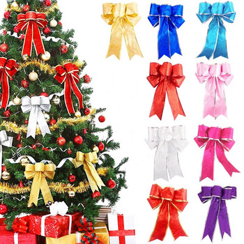 5τμχ Στολίδια με γκλίτερ παπιγιόν για το σπίτι Χριστουγεννιάτικο δέντρο στεφάνι Κορδέλα Φιόγκοι Διακοσμήσεις Χριστουγεννιάτικου πάρτι Πρωτοχρονιάτικα Διακοσμητικά Προμήθειες