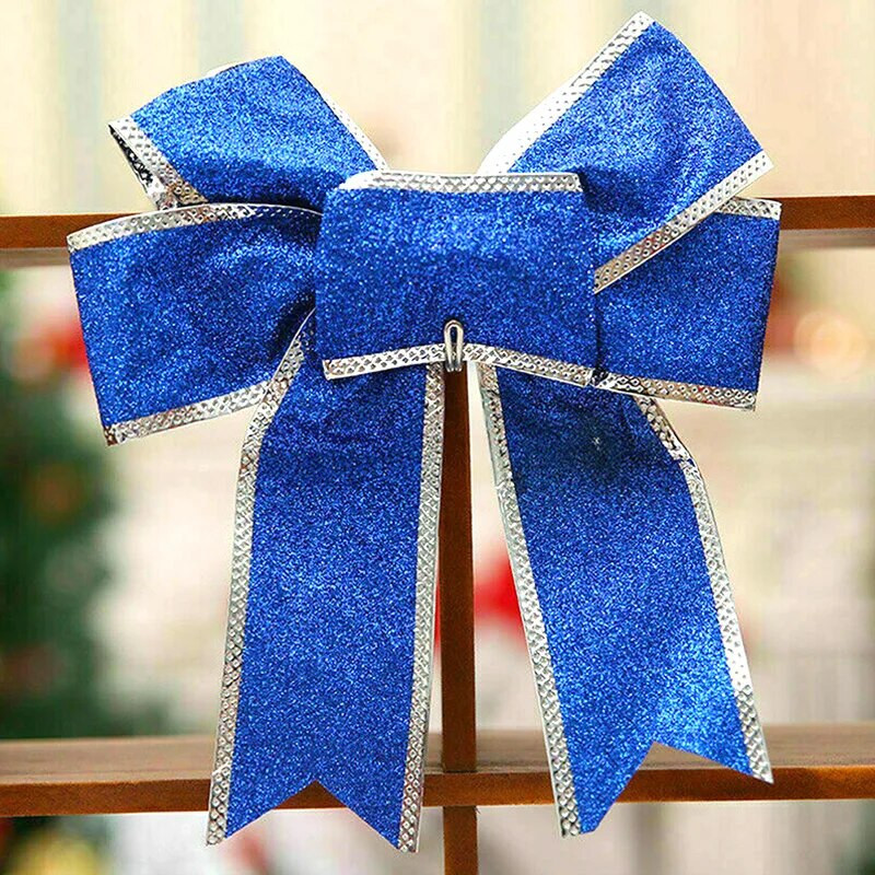 5 komada svjetlucavih ukrasa s mašnama Kućni vijenac za božićno drvce Vrpce Mašne Dekoracije Božićna zabava Novogodišnji ukrasi Pribor