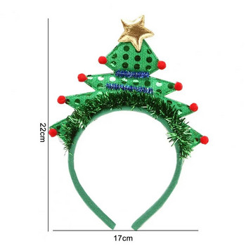 Εξαιρετικό χριστουγεννιάτικο κεφαλόδεσμο φωτεινό χρώμα χριστουγεννιάτικο δέντρο σε σχήμα στηριγμάτων απόδοσης Κοστούμι χριστουγεννιάτικο δέντρο με στεφάνη