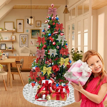 2 τεμ/σετ Χριστουγεννιάτικες φιόγκοι Χριστουγεννιάτικα στολίδια κρεμαστά Χρυσό κόκκινο παπιγιόν Χριστουγεννιάτικο δέντρο στολίδια Πρωτοχρονιά 2024 Navidad Decor
