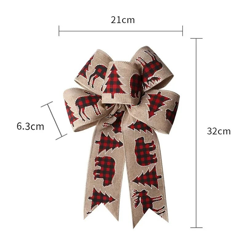 Traka za leptir mašnu Božićni ukrasi Imitacija mašne od konoplje Mašnice s trakom od losa za rukotvorine Mašne za rukotvorine Božićne mašne