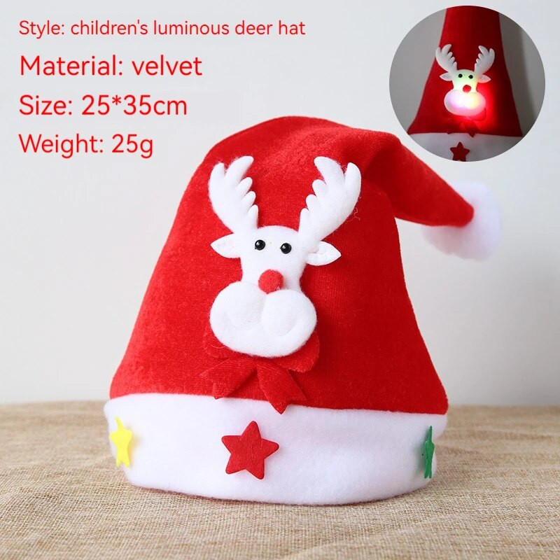 2023 Sretna Nova godina Božićni ukrasi Debeli šešir Dugi plišani šešir Djeda Mraza Super mekani božićni šešir za odraslu djecu