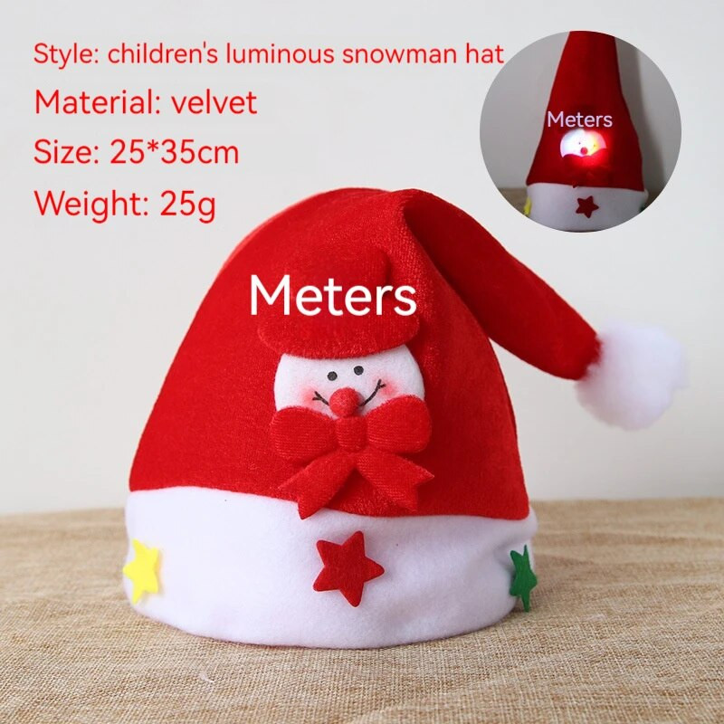 2023 Sretna Nova godina Božićni ukrasi Debeli šešir Dugi plišani šešir Djeda Mraza Super mekani božićni šešir za odraslu djecu