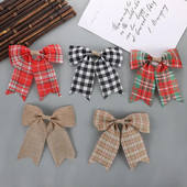 Krāsu režģis Bowknot Ziemassvētku rotājumi Ziemassvētku eglīšu dekorēšanas festivāla ballīte Mājas loka dāvana Priecīgus Ziemassvētkus 2021