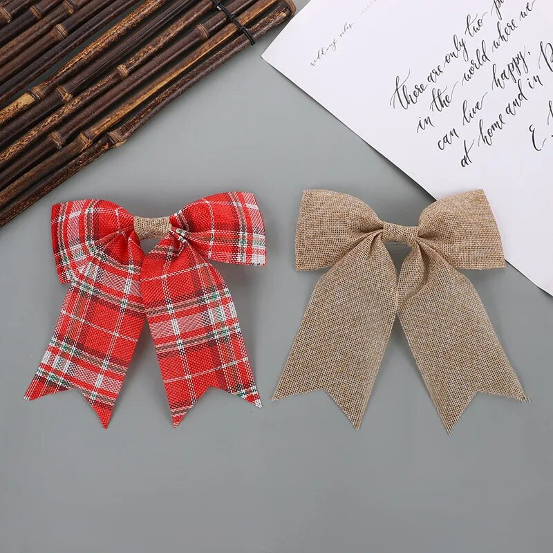 Krāsu režģis Bowknot Ziemassvētku rotājumi Ziemassvētku eglīšu dekorēšanas festivāla ballīte Mājas loka dāvana Priecīgus Ziemassvētkus 2021