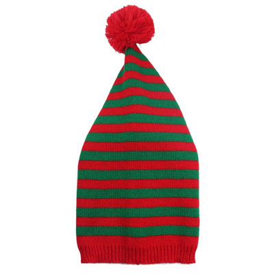 Ziemassvētku Santa Beanie trikotāžas cepure Elfs Ziemassvētku vecītis Sarkans Zaļš Trikotāžas Dāvana Tamborēta cepure Laimīgu 2024. gada Jauno gadu Priecīgus Ziemassvētku cepures