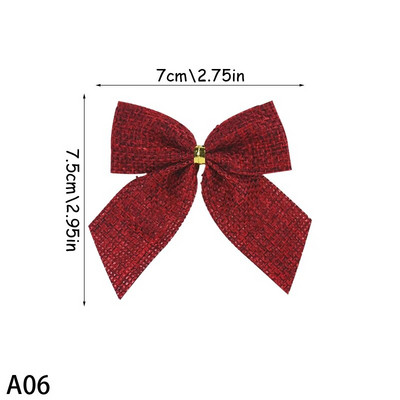 10/20 kom Božićne mašne Karirana mašna Bowkont Božićno drvce Viseći ukras Ukrasi za novogodišnju zabavu Božićna poklon kutija Mašna za omatanje