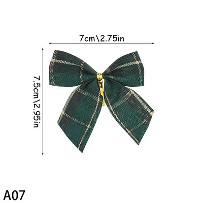 10/20 kom Božićne mašne Karirana mašna Bowkont Božićno drvce Viseći ukras Ukrasi za novogodišnju zabavu Božićna poklon kutija Mašna za omatanje