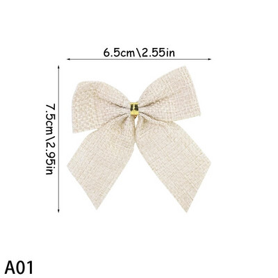 10/20 kom Božićne mašne Karirana mašna Bowkont Božićno drvce Viseći ukras Ukrasi za novogodišnju zabavu Božićna poklon kutija Mašna za omatanje